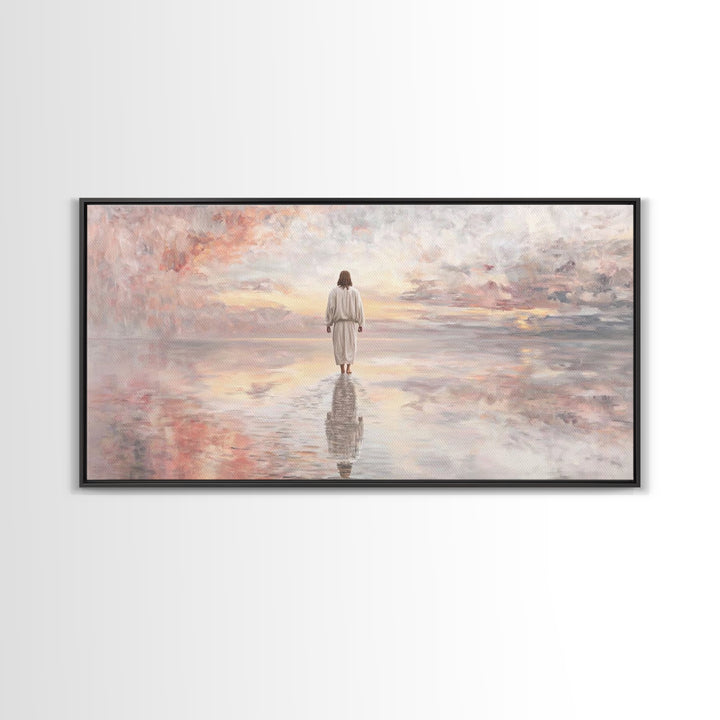Pathway Of Hope – Framed Canvas Print – Jesus Painting – Christian Wall Art – Christian Christmas Art – Christian Art Canvas – Christmas Ar