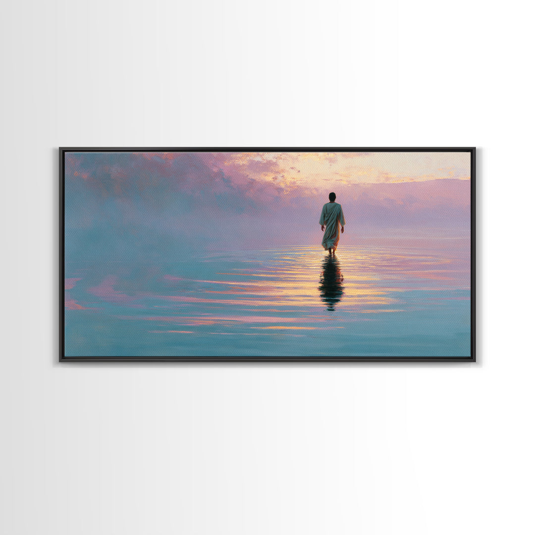 Fields Of Grace – Framed Canvas Print – Christian Wall Art – Christmas Art – Christian Art Canvas – Christian Christmas Art – Jesus Paintin