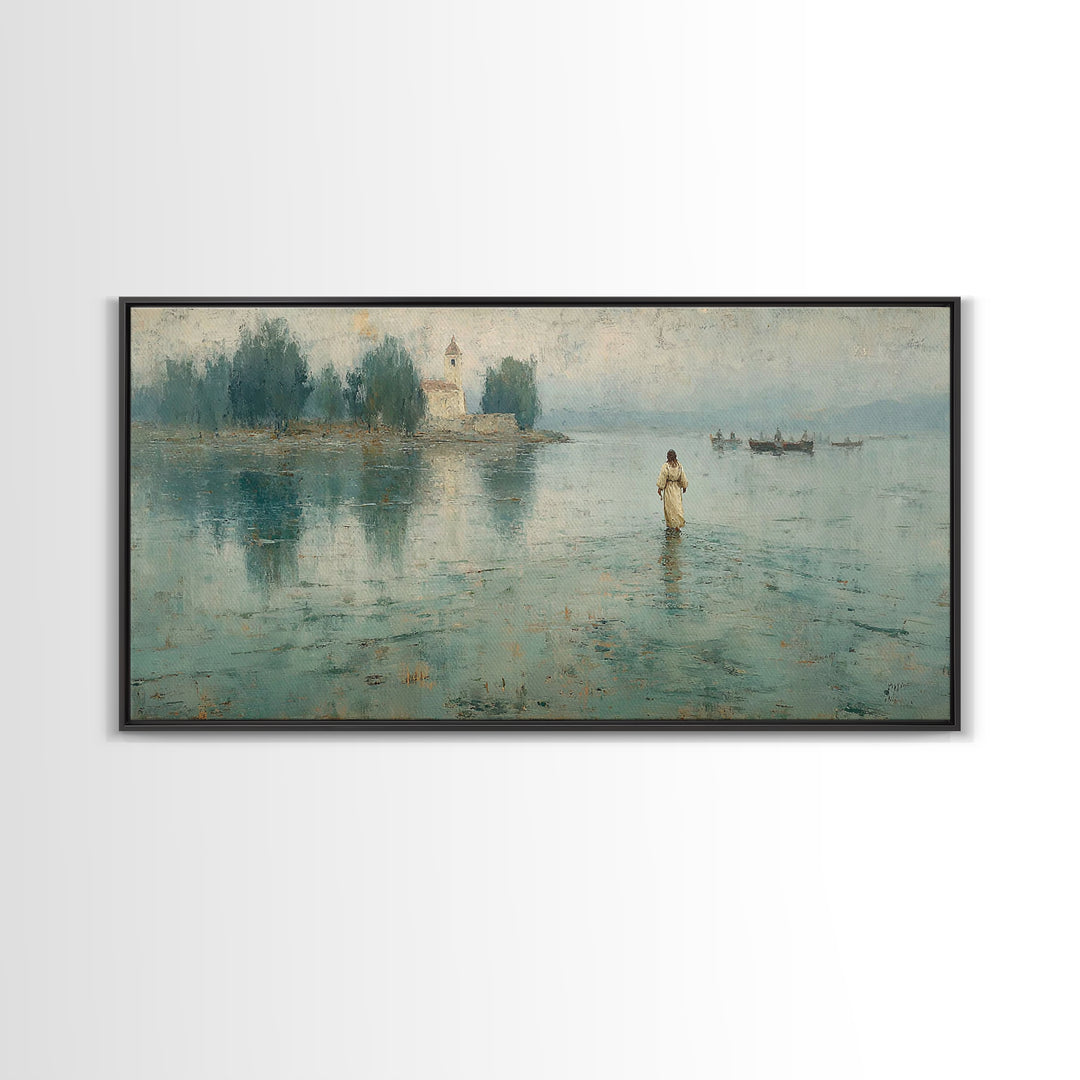 Sky Of Promise – Framed Canvas Print – Christian Christmas Art – Christian Wall Art – Christian Art Canvas – Jesus Painting – Christmas Art