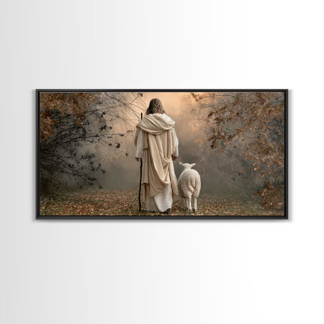 Path Of Peace – Framed Canvas Print – Christian Art Canvas – Christian Gift – Jesus Art Print – Christian Christmas Art – Christian Decor
