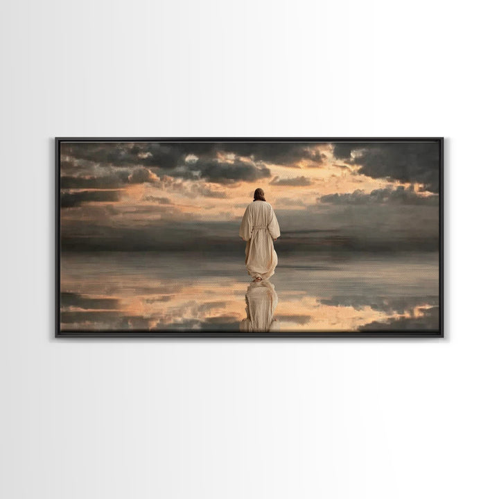 Desert Light – Framed Canvas Print – Christian Wall Art – Jesus Painting – Christian Art Canvas – Christmas Art – Holiday Art – Art