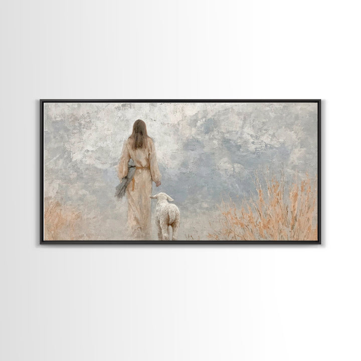 Shepherd's Road | Framed Canvas Print | Christian Art | Jesus Canvas Art | Christmas Wall Art | Christian Painting | Holiday Art