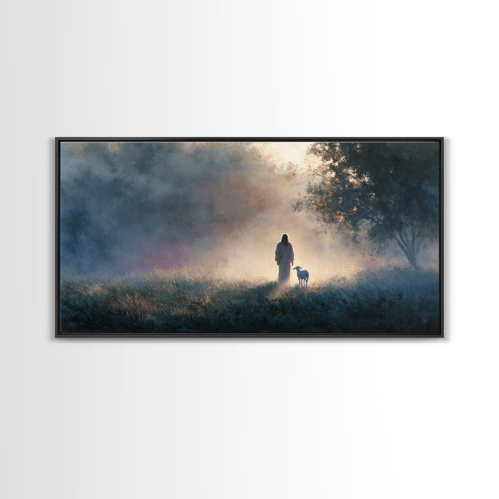 Dawn Of Grace | Framed Canvas Print | Christian Art | Christian Wall Art | Jesus Painting | Christian Christmas Art | Christian Canvas Art