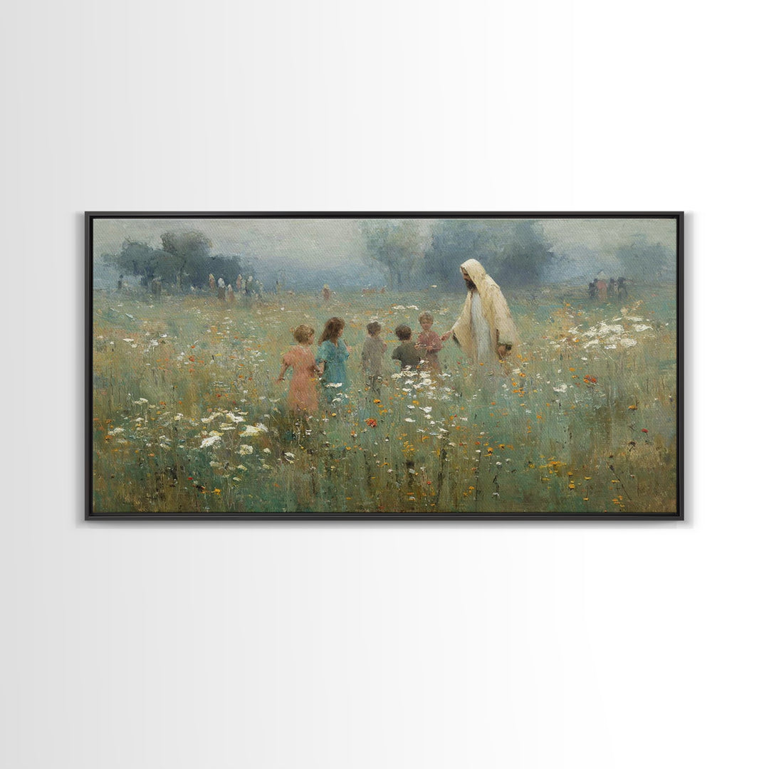 Children Of Light – Framed Canvas Print – Christian Wall Art – Christian Art Canvas – Jesus Painting – Christian Christmas Art – Christian