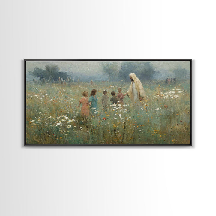 Children Of Light – Framed Canvas Print – Christian Wall Art – Christian Art Canvas – Jesus Painting – Christian Christmas Art – Christian