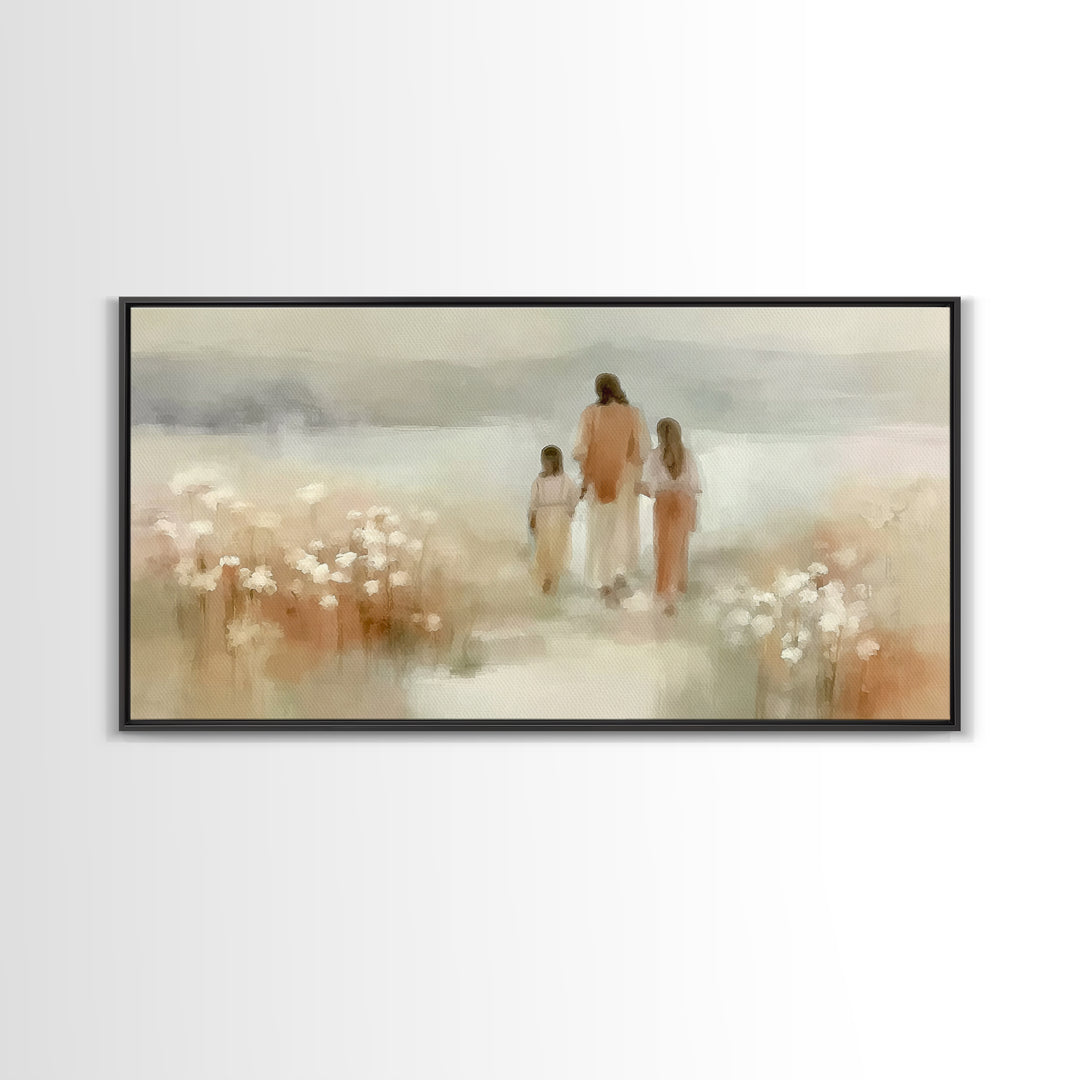 Path Of Mercy – Framed Canvas Print – Christian Wall Art – Christian Art Work – Jesus Painting – Modern Christian Art – Christian Decoratio