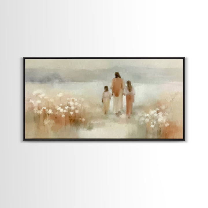 Path Of Mercy – Framed Canvas Print – Christian Wall Art – Christian Art Work – Jesus Painting – Modern Christian Art – Christian Decoratio