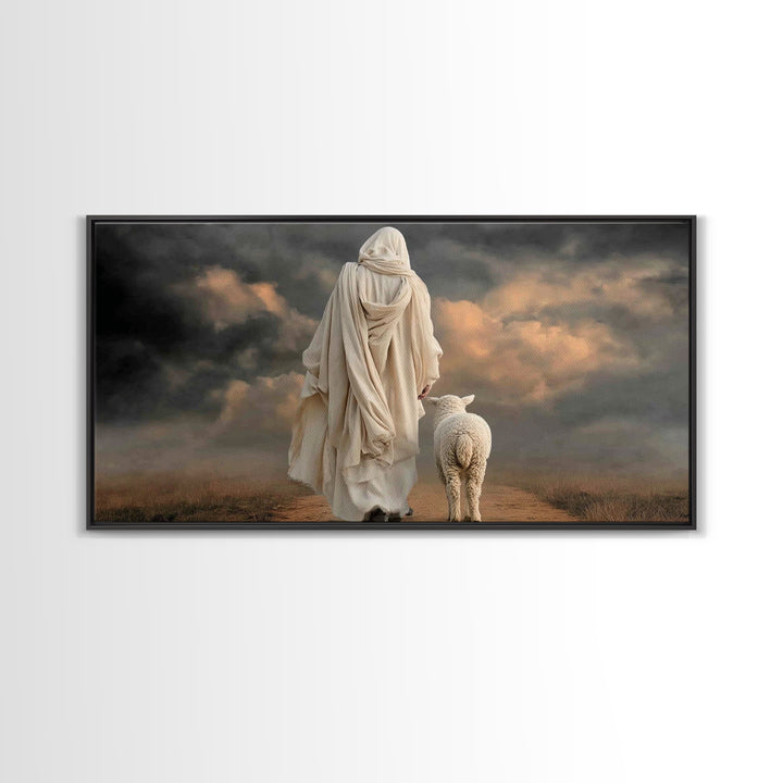 Stormless Guidance – Framed Canvas Print – Christian Wall Art – Jesus Painting – Christian Art Canvas – Christian Christmas Art – Large Chr