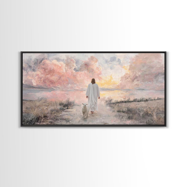 Radiant Dawn – Framed Canvas Print – Jesus Painting – Christian Christmas Art – Christian Art Canvas – Modern Christian Art – Christian Wal