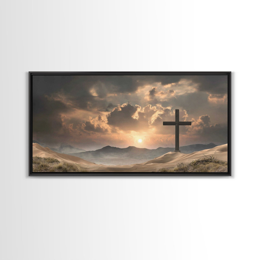 Valley Of Grace | Framed Canvas Print | Christian Art Canvas | Christian Wall Art | Moody Christian Art | Christian Painting | Christian Gi