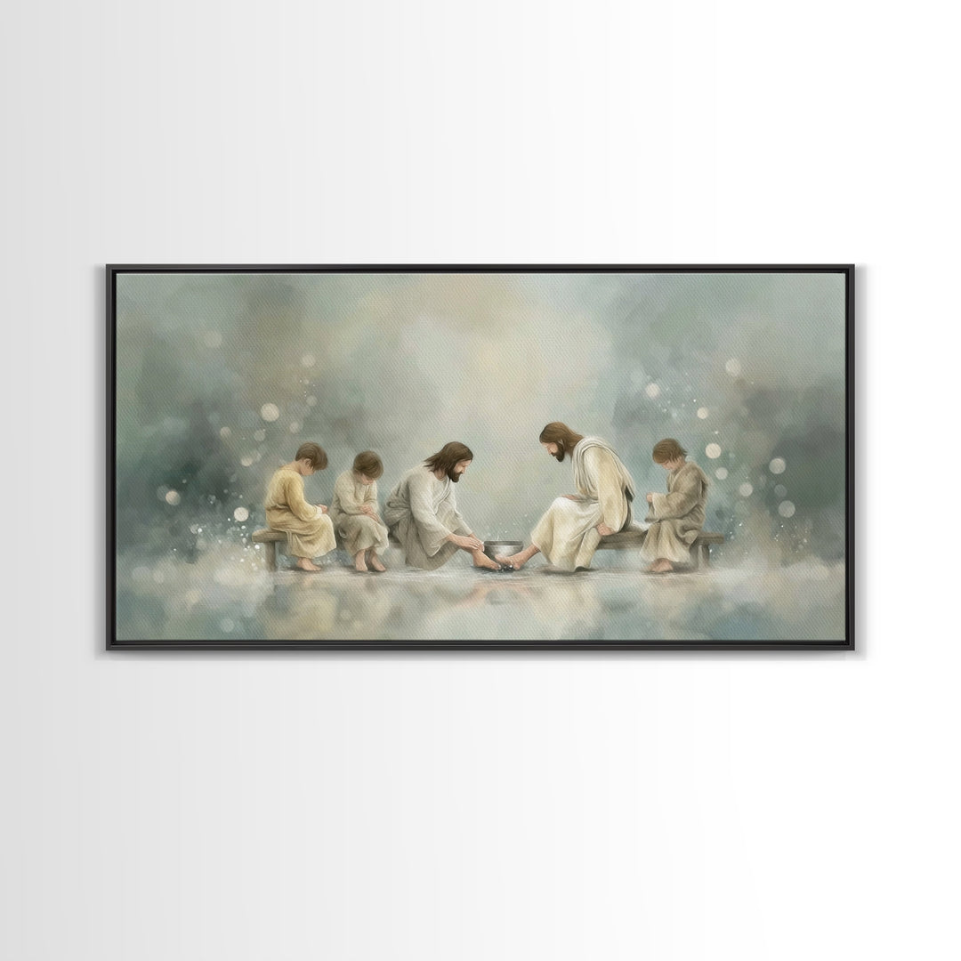Servant Of Grace – Framed Canvas Print – Christian Wall Art – Jesus Painting – Christian Art Work – Modern Christian Art – Christian Decor