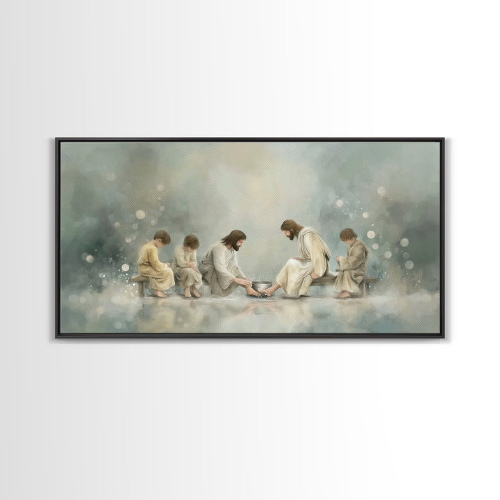 Servant Of Grace – Framed Canvas Print – Christian Wall Art – Jesus Painting – Christian Art Work – Modern Christian Art – Christian Decor