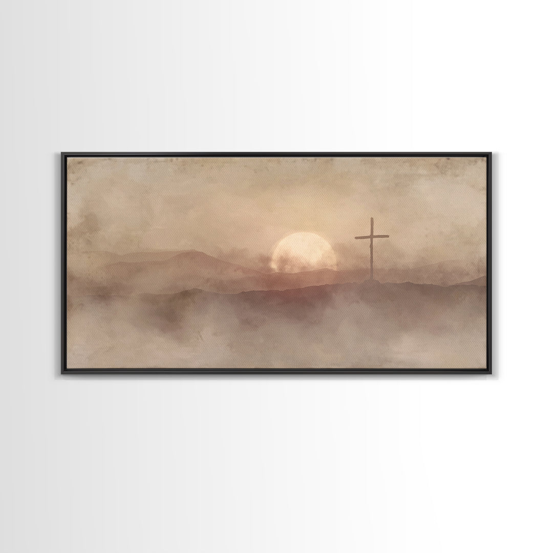Desert Redemption, Framed Canvas Print, Christian Wall Art, Christian Art Canvas, Christian Art Work, Modern Christian Painting, Christian