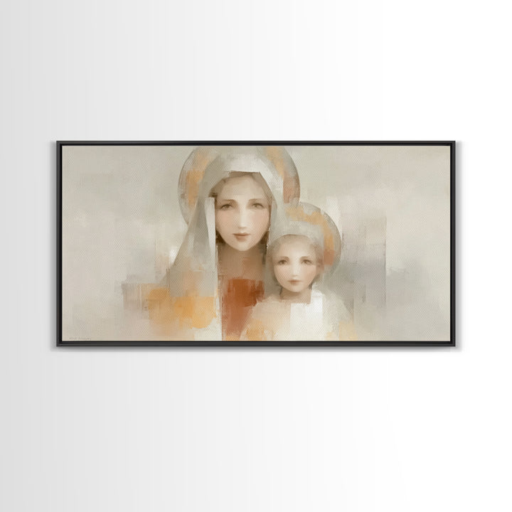 Sacred Reflection – Framed Canvas Print – Jesus Wall Art – Christian Art Canvas – Christian Decor for Home – Subtle Christian Paintings – C