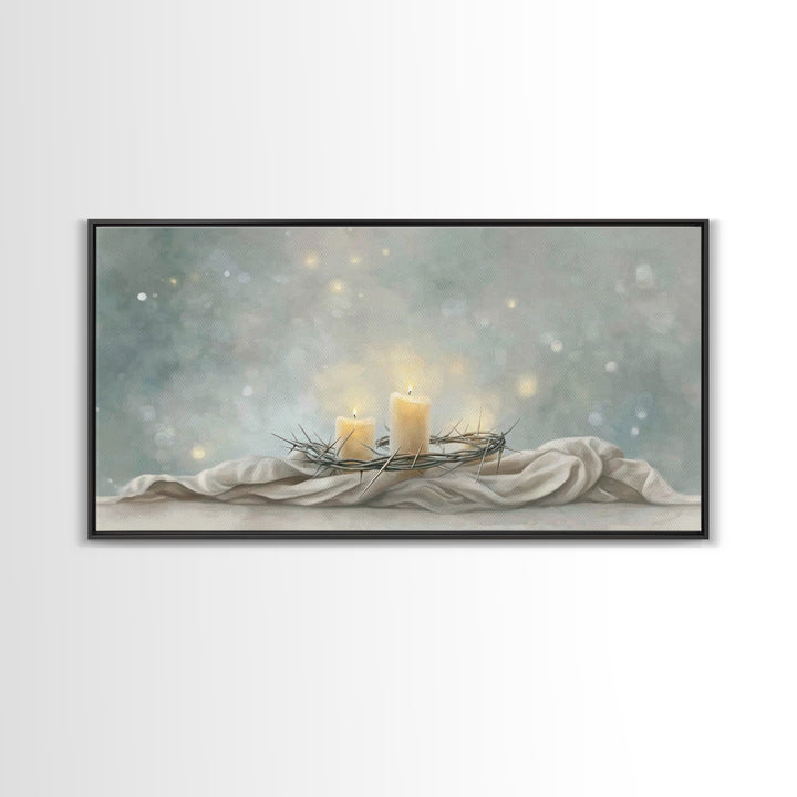 Sunset Of Mercy – Framed Canvas Print – Christian Wall Art – Christian Art Print – Subtle Christian Art – Christian Gift – Christian Christ