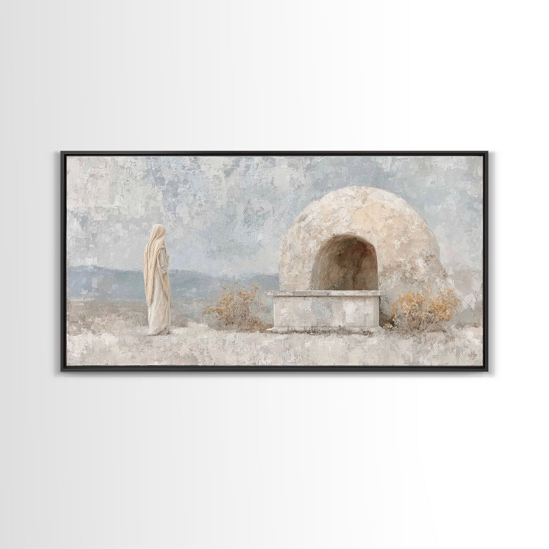 Silent Dawn – Framed Canvas Print – Large Christian Art – Christian Art Canvas – Jesus Painting – Christian Wall Art – Christmas Art
