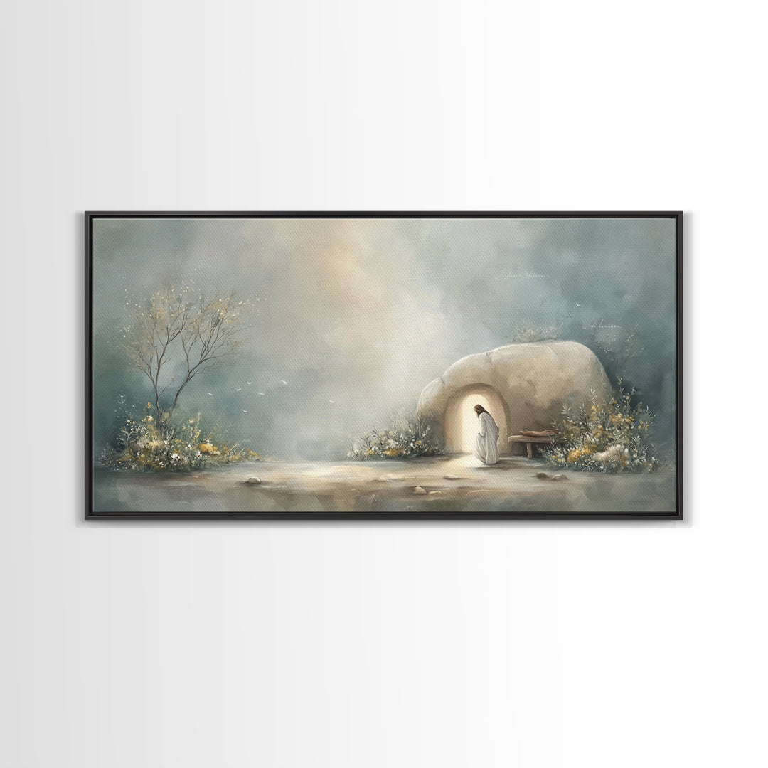Morning Reverence – Framed Canvas Print – Large Christian Art – Jesus Painting – Christian Wall Art – Christian Art Canvas – Christmas Art