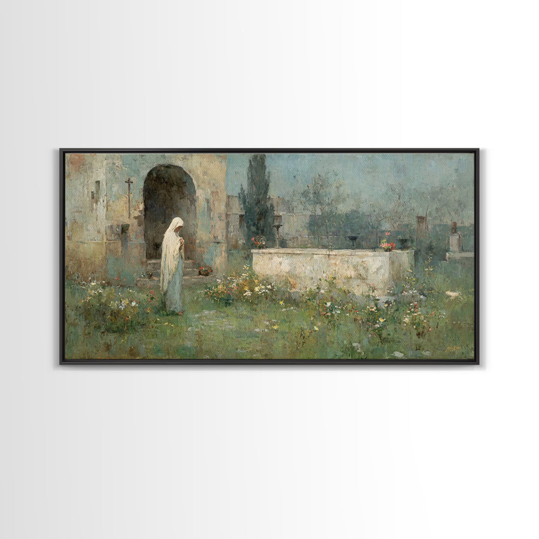 Eternal Bloom – Framed Canvas Print – Christian Wall Art – Large Christian Art – Christmas Art – Christian Art Canvas – Jesus Painting