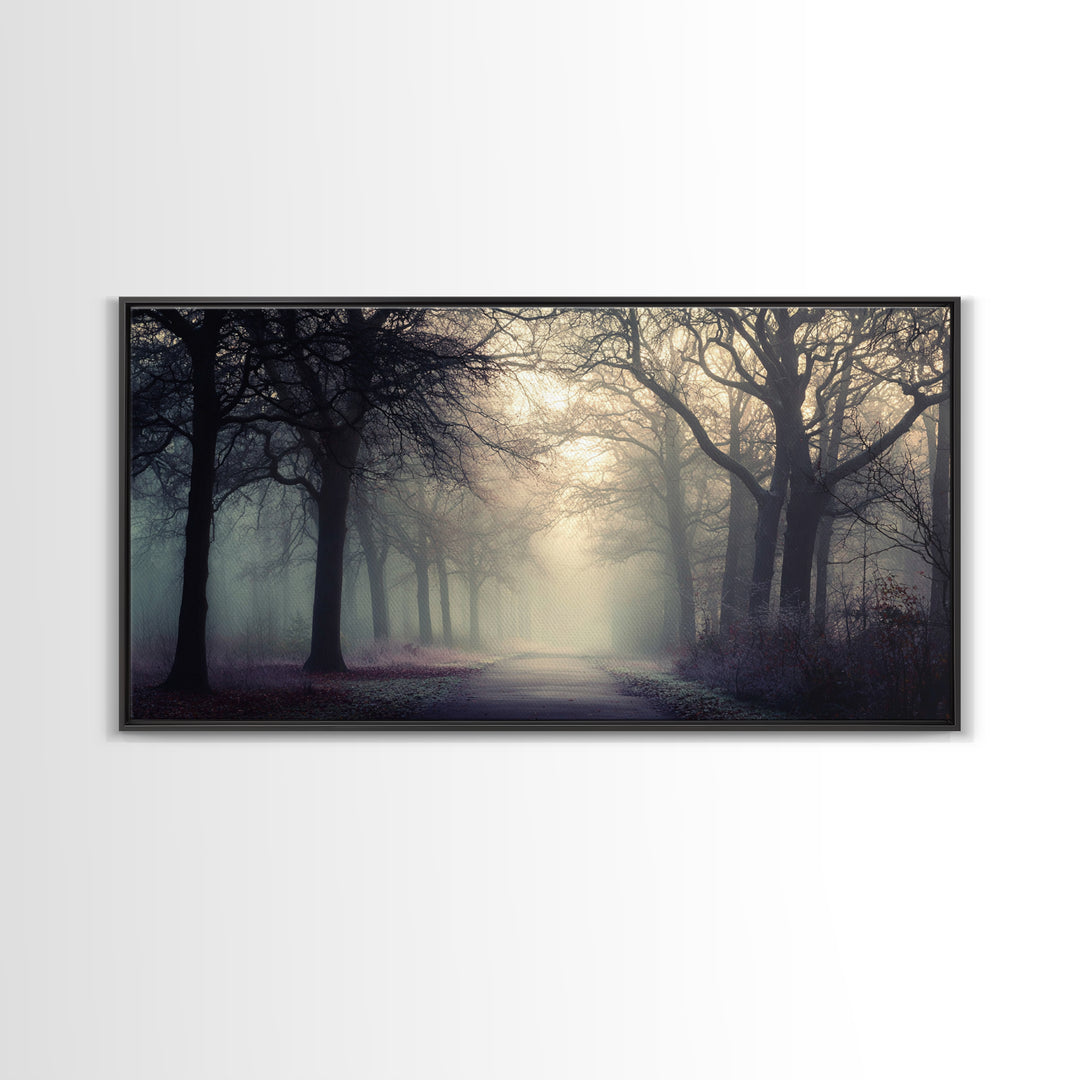 Forest Of Grace – Framed Canvas Print – Christian Wall Art – Christian Art Canvas – Moody Christian Art – Christmas Art – Jesus Painting