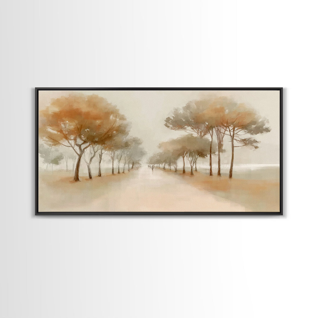 Autumn Walk Light – Framed Canvas Print – Christian Wall Art – Christian Art Canvas – Subtle Christian Art – Christian Gift Ideas
