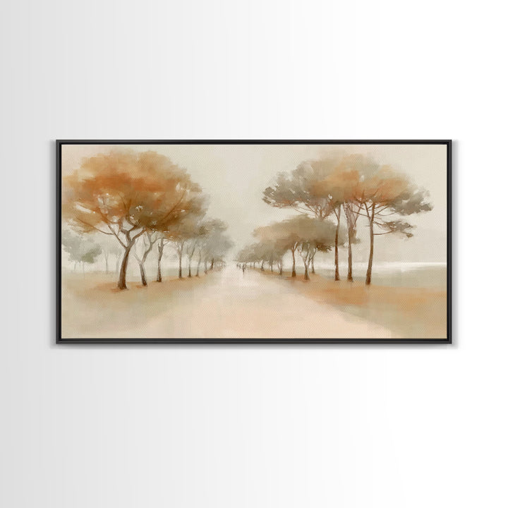 Autumn Walk Light – Framed Canvas Print – Christian Wall Art – Christian Art Canvas – Subtle Christian Art – Christian Gift Ideas