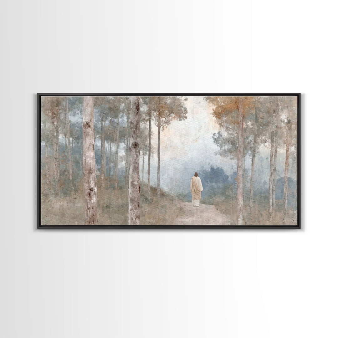 Path Of Mercy – Framed Canvas Print – Christian Wall Art – Christian Art Canvas – Jesus Painting – Subtle Christian Art – Christmas Art