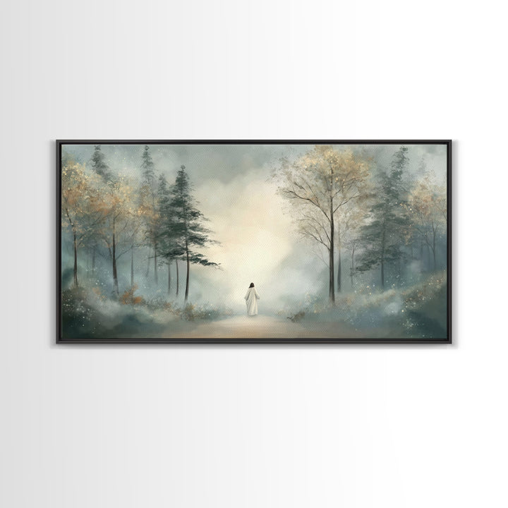 Holy Path Mist – Framed Canvas Print – Christian Wall Art – Christian Art Canvas – Subtle Christian Art – Christian Gift – Christmas Art