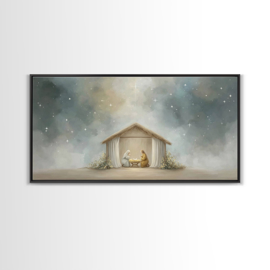 Autumn Grace Walk – Framed Canvas Print – Christian Wall Art – Christian Art Canvas – Subtle Christian Art – Jesus Painting – Art Print