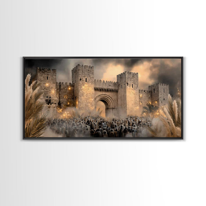 City Of Palms – Framed Canvas Print – Christian Wall Art – Christian Art Canvas – Modern Christian Art – Jesus Art Print