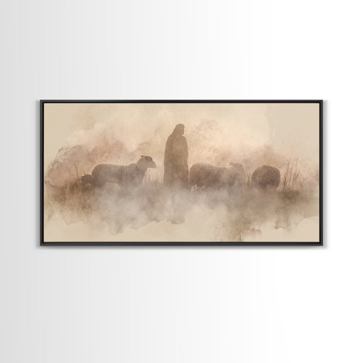 Dawn Of Grace – Framed Canvas Print – Christian Art Canvas – Jesus Painting – Christian Decorations – Christian Wall Art – Christmas Art