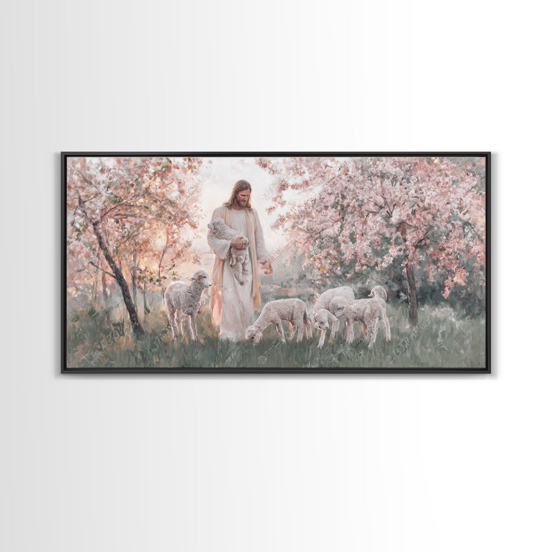 Blossom Covenant | Framed Canvas Print | Christian Christmas Art | Jesus Wall Art | Christian Art Gift | Subtle Christian Art