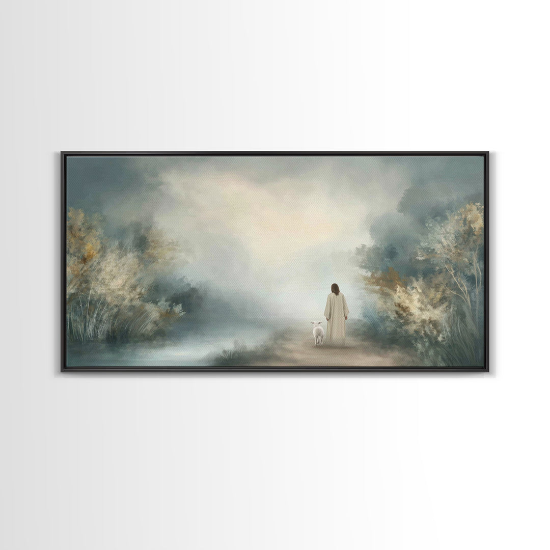 Everlasting Peace, Framed Canvas Print, Christian Art Canvas, Jesus Painting, Christian Wall Art, Modern Christian Art, Christian Christmas