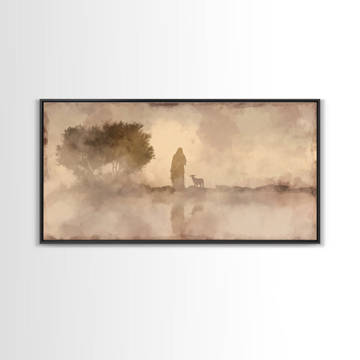Divine Journey | Framed Canvas Print | Christian Art Canvas | Christian Wall Art | Jesus Painting | Subtle Christian Art | Christian Decor
