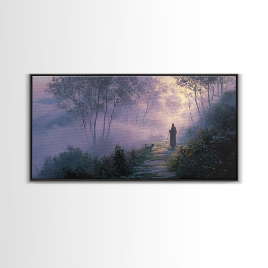 Graceful Fields – Framed Canvas Print – Christian Art Canvas – Christian Wall Art – Jesus Painting – Vintage Christian Art – Christian Deco