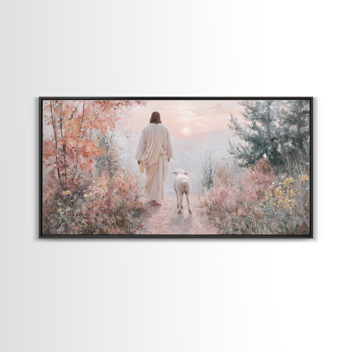 Sanctuary Light, Framed Canvas Print, Christian Art Canvas, Christian Wall Art, Jesus Painting, Large Christian Art, Christian Gift Ideas