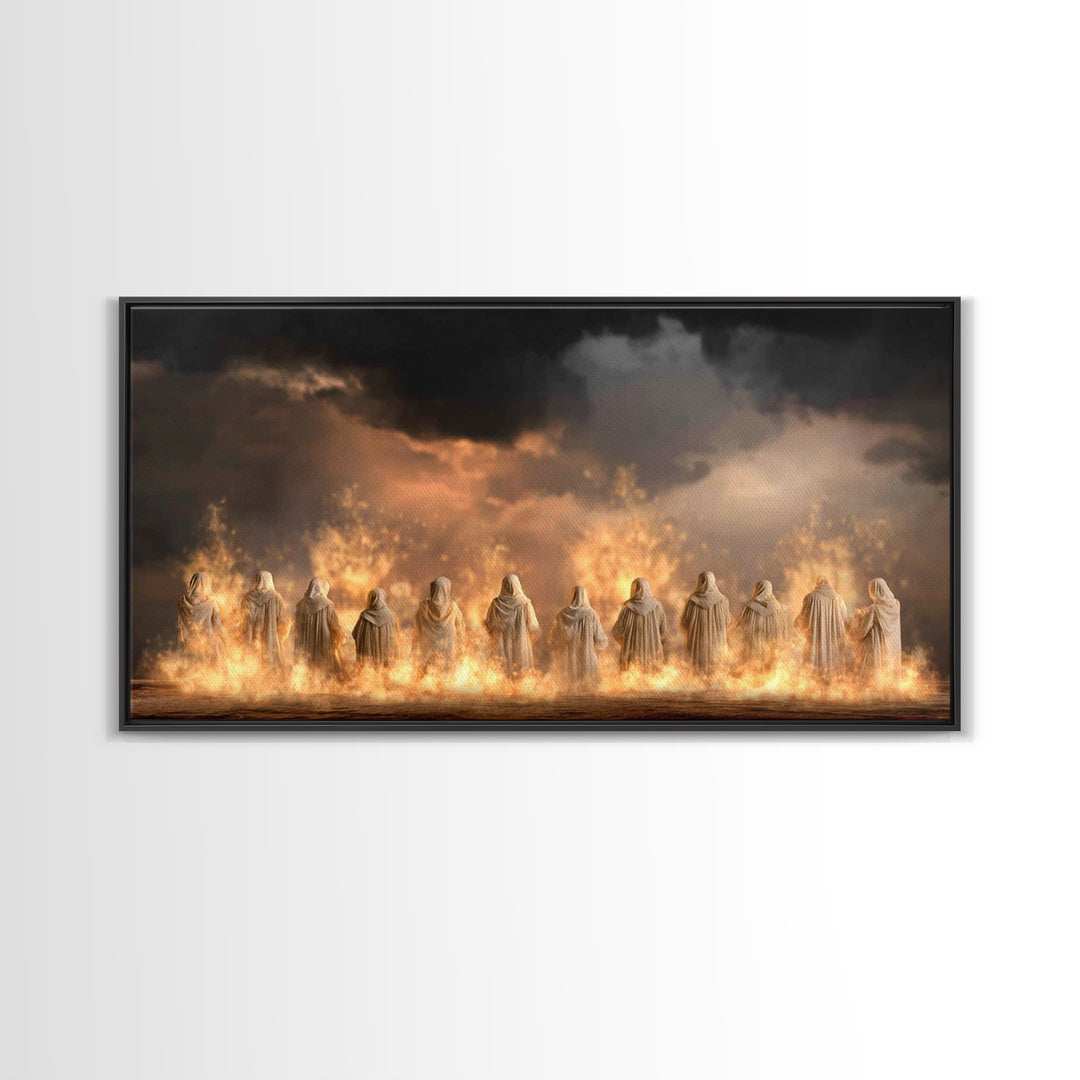 Dawn Of Reverence | Framed Canvas Print | Christian Wall Art | Jesus Painting | Christian Art Print | Christmas Art Work