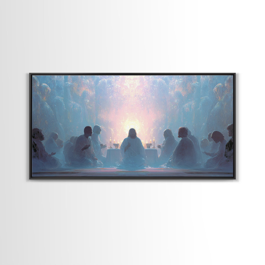Celestial Feast | Framed Canvas Print | Christian Wall Art | Christian Art Canvas | Jesus Painting | Christmas Art Work