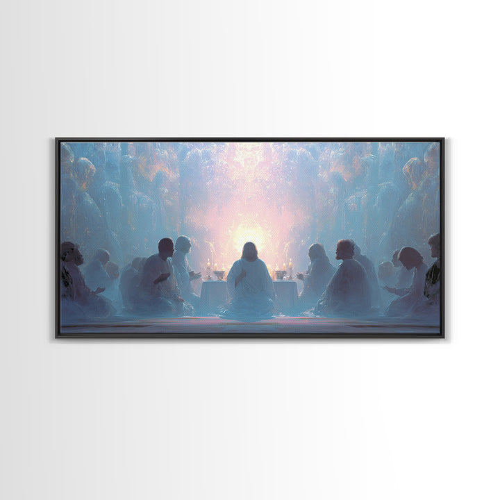 Celestial Feast | Framed Canvas Print | Christian Wall Art | Christian Art Canvas | Jesus Painting | Christmas Art Work