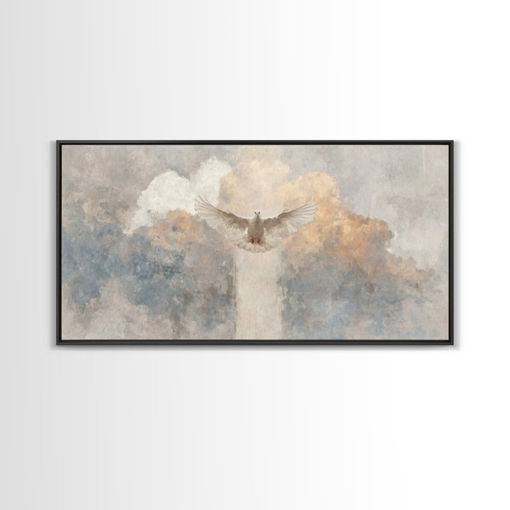 Heavenly Flight | Framed Canvas Print | Christian Art Canvas | Subtle Christian Art | Christian Decorations | Christian Gift