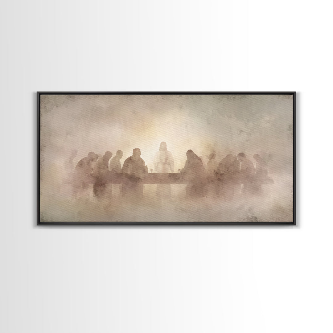 Last Supper Reverence – Framed Canvas Print – Christian Wall Art – Christian Art Canvas – Jesus Painting – Christian Christmas Art – Christ