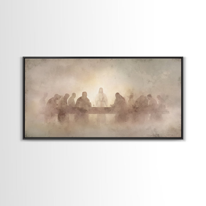 Last Supper Reverence – Framed Canvas Print – Christian Wall Art – Christian Art Canvas – Jesus Painting – Christian Christmas Art – Christ