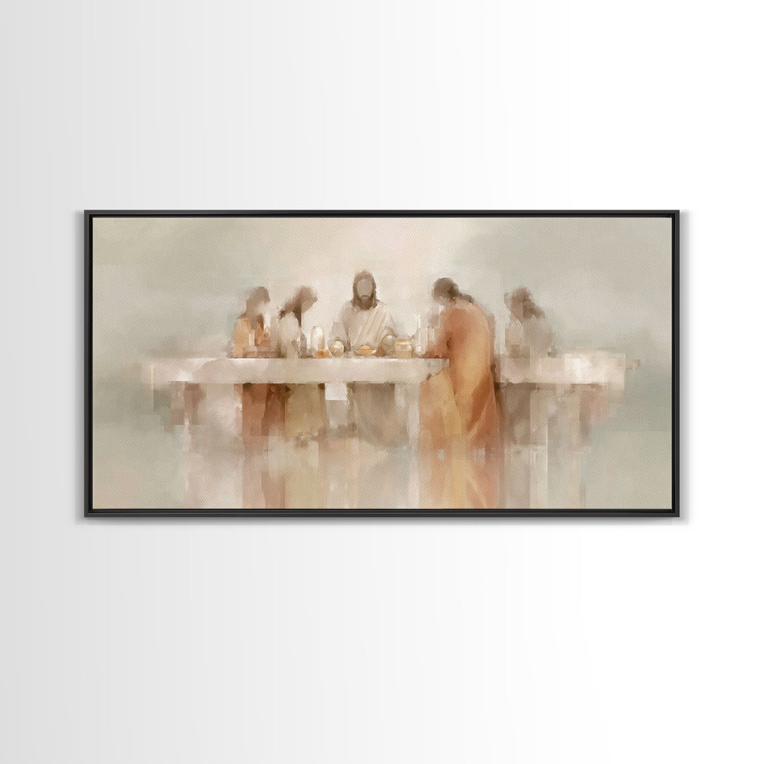 Table Of Grace – Framed Canvas Print – Christian Art Canvas – Jesus Painting – Christian Wall Art – Christian Decor – Christmas Art