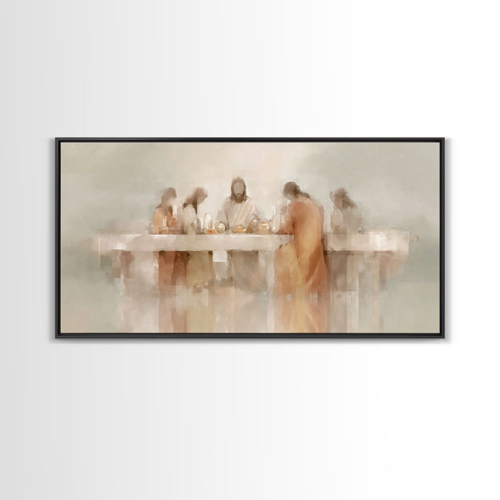 Table Of Grace – Framed Canvas Print – Christian Art Canvas – Jesus Painting – Christian Wall Art – Christian Decor – Christmas Art