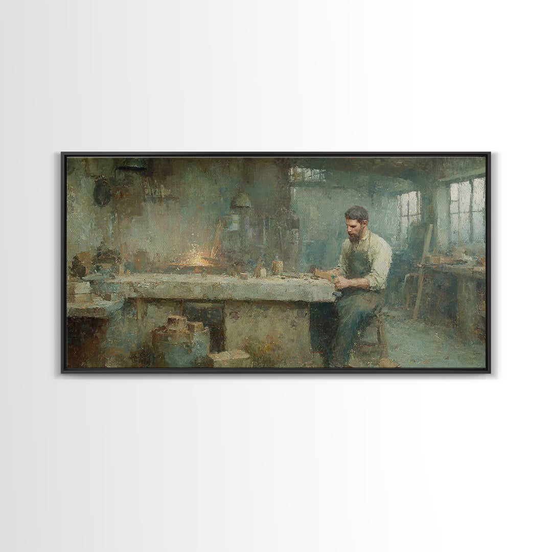 Quiet Labor Grace – Framed Canvas Print – Christian Wall Art – Christian Art Canvas – Christian Decor – Christian Gift – Jesus Painting