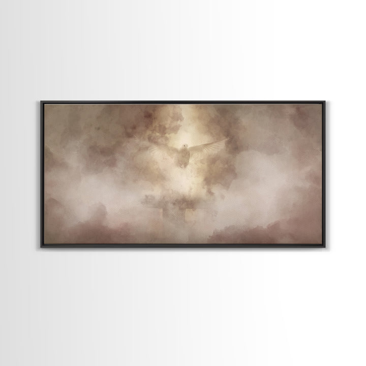 Spirit Ascending, Framed Canvas Print, Christian Art Painting, Modern Christian Painting, Christian Wall Art, Unique Christian Art