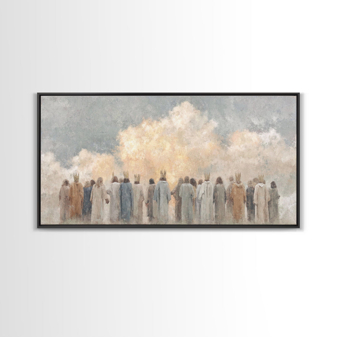 Crowns Of Glory – Framed Canvas Print – Christian Wall Art – Christian Art Print – Subtle Christian Art – Modern Christian Painting – Chris