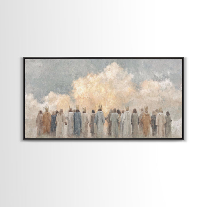 Crowns Of Glory – Framed Canvas Print – Christian Wall Art – Christian Art Print – Subtle Christian Art – Modern Christian Painting – Chris