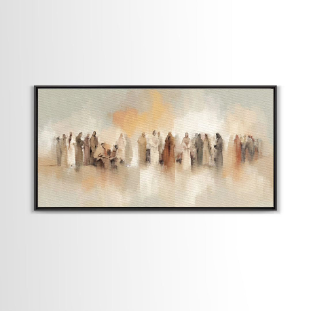 Sacred Communion – Framed Canvas Print – Christian Art Canvas – Minimalist Christian Art – Christian Wall Art – Modern Christian Art – Chri