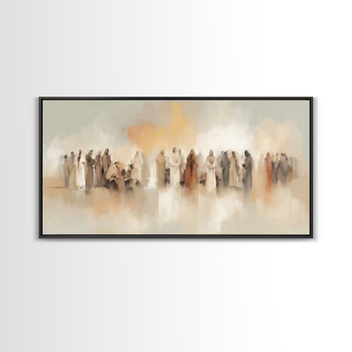 Sacred Communion – Framed Canvas Print – Christian Art Canvas – Minimalist Christian Art – Christian Wall Art – Modern Christian Art – Chri