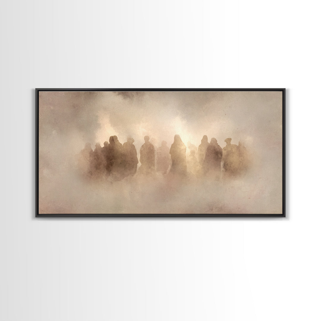 Cloudborn Fellowship – Framed Canvas Print – Christian Art – Christian Wall Art – Moody Christian Art – Abstract Christian Art – Christian